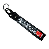 For OSAKA-KANJO JDM Lanyard Nylon Backpack Key Ring Hook Strap Metal Keychain X2