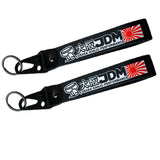 For OSAKA-KANJO JDM Lanyard Nylon Backpack Key Ring Hook Strap Metal Keychain X2