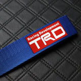 Toyota TRD Blue Keychain with Metal Key Ring