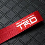 Toyota TRD Red Keychain with Metal Key Ring
