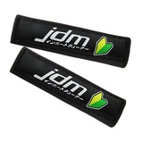 JDM Racing Black Seat Belt Cover X2