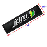 JDM Racing Black Seat Belt Cover X2