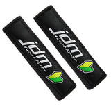 JDM Racing Black Seat Belt Cover X2