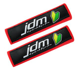 JDM Racing Red Seat Belt Cover X2