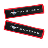 MUSTANG Red Seat Belt Cover X2