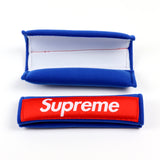 Supreme3M Red / Blue Seat Belt Cover Embroidered Logo 2 pcs