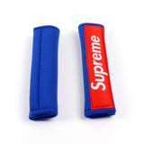 Supreme3M Red / Blue Seat Belt Cover Embroidered Logo 2 pcs