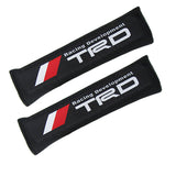 Toyota TRD Set Black Car Center Console Armrest Fleece Cushion Mat Pad Seat Belt Cover Combo