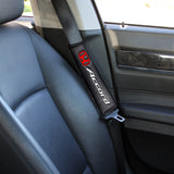 Honda Accord Set Black Carbon Fiber Look Seat Belt Cover X2 with Honda Black Keychain Lanyard