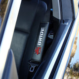 JDM BRIDE Carbon Set Embroidery Seat Belt Cover Shoulder Pads with Bride Keychain Lanyard