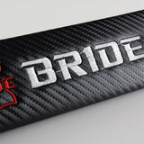 Bride Black Carbon Fiber Look Seat Belt Cover X2