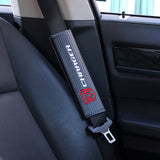 Dodge Charger Set of Silver Car Wheel Tire Valves Dust Stem Air Caps Keychain with Black Carbon Fiber Look Seat Belt Covers