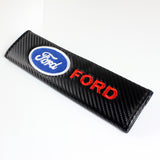 Ford Black Carbon Fiber Look Seat Belt Cover X2