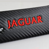 Jaguar Black Carbon Fiber Look Seat Belt Cover X2