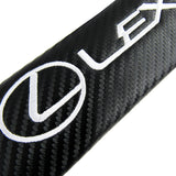 Lexus Black Carbon Fiber Look Seat Belt Cover X2