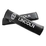 Lincoln Black Carbon Fiber Look Seat Belt Cover X2