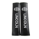 Lincoln Black Carbon Fiber Look Seat Belt Cover X2