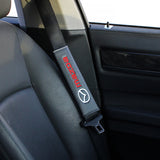 Mazda Black Carbon Fiber Look Seat Belt Cover X2