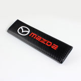 Mazda Black Carbon Fiber Look Seat Belt Cover X2