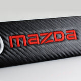 Mazda Black Carbon Fiber Look Seat Belt Cover X2