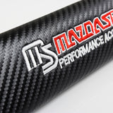 MAZDASPEED Set of Car 15" Steering Wheel Cover Carbon Fiber Style Leather MAZDA with Seat Belt Covers