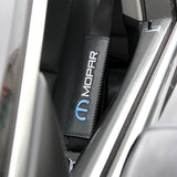 Mopar Carbon Car Door Welcome Plate Sill Scuff Cover Decal Sticker 4PCS Set with Seat Belt Covers