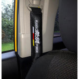 Mugen Black Carbon Fiber Look Seat Belt Cover X2