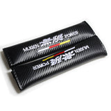 Mugen Black Carbon Fiber Look Seat Belt Cover X2