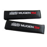 New Mugen Si Car Center Console Armrest Cushion Mat Pad Embroidery Cover with Seat Belt Cover Set