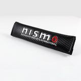 Nissan Nismo Black Carbon Fiber Look Seat Belt Cover X2