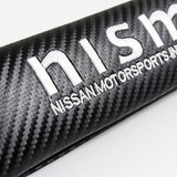 Nissan Nismo Black Carbon Fiber Look Seat Belt Cover X2