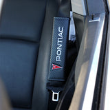 Pontiac Black Carbon Fiber Look Seat Belt Cover X2