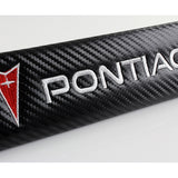 Pontiac Black Carbon Fiber Look Seat Belt Cover X2