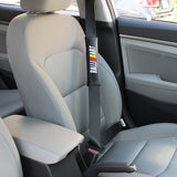 MITSUBISHI Ralliart Set of Car 15" Steering Wheel Cover Carbon Fiber Style Leather with Seat Belt Covers