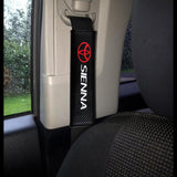 TOYOTA SIENNA Set of Car 15" Steering Wheel Cover Carbon Fiber Style Leather with Seat Belt Covers