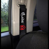 Dodge SRT Hellcat Set of Carbon Look Seat Belt Cover X2 with Side Fenders Bumper Rear Trunk Scratch Guard
