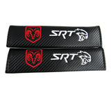 Dodge SRT Black Carbon Look Seat Belt Cover X2
