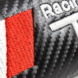 JDM TRD Racing Carbon Fiber Look Embroidery Seat Belt Cover Shoulder Pads NEW - 2pcs