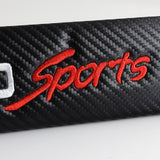Toyota TRD Sports Black Carbon Fiber Look Seat Belt Cover X2