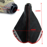 JDM Bride Racing Hyper Fabric shift knob Shifter Boot Cover MT/AT Red Stitches