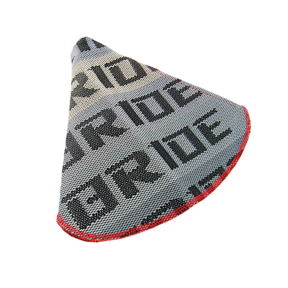 Red Stitches Bride Racing Hyper Fabric shift knob Shifter Boot Cover Chrome Top
