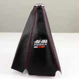 Mugen Red Stitched Black Carbon Fiber Look PVC Shifter Boot Cover