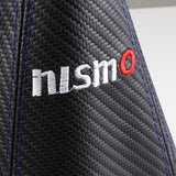 Nissan Nismo Blue Stitched Black Carbon Fiber Look Shifter Boot Cover