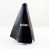 Nissan Nismo Blue Stitched Black PVC Leather Shifter Boot Cover