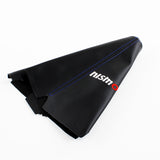 Nissan Nismo Blue Stitched Black PVC Leather Shifter Boot Cover