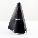 Nissan Nismo Red Stitched Black PVC Leather Shifter Boot Cover