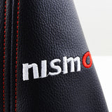 Nissan Nismo Red Stitched Black PVC Leather Shifter Boot Cover