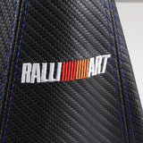 Mitsubishi Ralliart Blue Stitched Black Carbon Fiber Look PVC Shifter Boot Cover