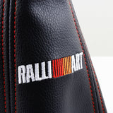 Mitsubishi Ralliart Red Stitched Black PVC Leather Shifter Boot Cover