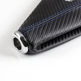 Toyota TRD Blue Stitched Black Carbon Fiber Look PVC Shifter Boot Cover